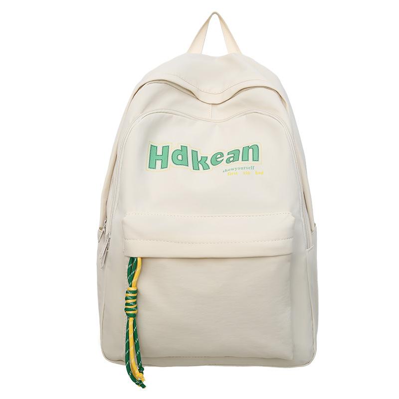 

Осень и Зима Новинка Высокой Ценности Свежий Стиль Рюкзак с Буквами для Учениц Начальной и Средней Школы Повседневная Сумка на Двух Плечах Big(32*18*43cm) белый