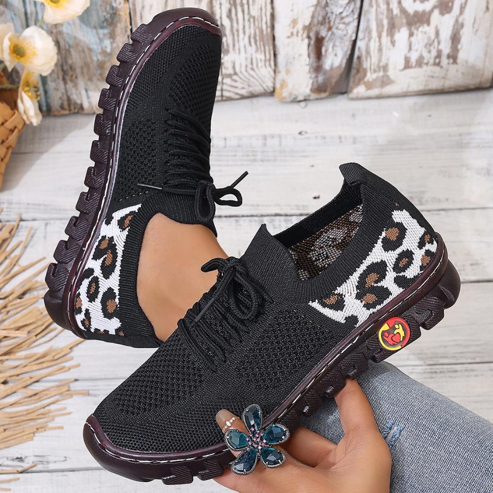 Sneakers Women Breathable Mesh Casual Mom Shoes Women Lightweight Non Slip Knitted Flats Woman Comfortable Running Sports Shoes