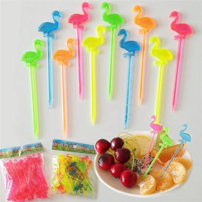 50 Pezzi Stuzzicadenti Flamingo Buffet Cupcake Frutta Forchette Festa Torta Dessert Decor