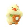 Plush Toy Flower Small Yellow Duck With Keychain For Kids Gift Or Bag Decor