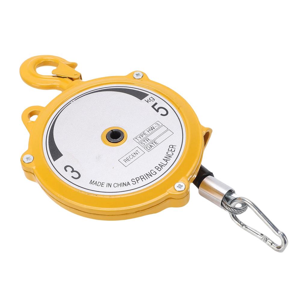 Spring Balancer 3-5kg Load Bearing Self Locking Retractable Tool Holder with 1.9m Wire Rope and Hook
