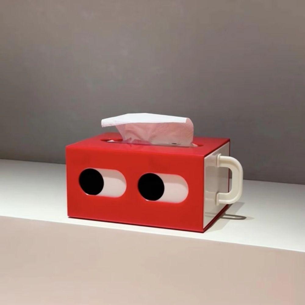 Big Eyes Facial Tissue Dispenser Rectangle Shape Desktop Tissue Case  Living Room