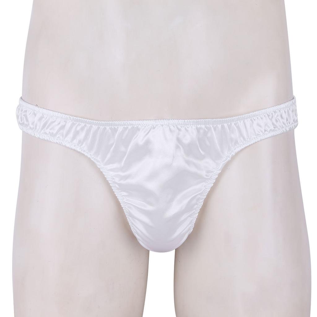 Pánské sexy pohodlné spodní prádlo Lesklé nařasené tanga bikini Sissy