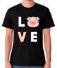 Love Pig T-Shirt Cute Pig Face Graphic Animal Lover Piglet Gift Unisex Tee