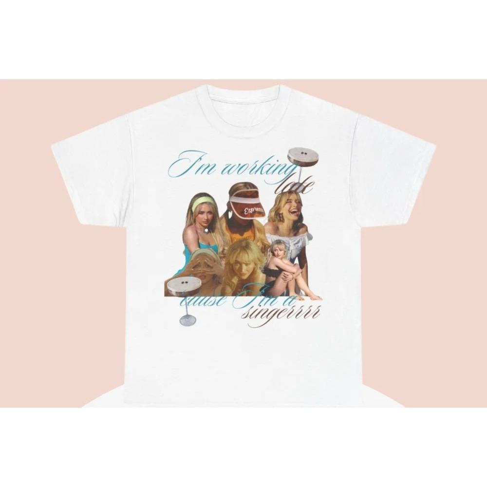 Sabrina Carpenter "Espresso" Vintage Oversized T-Shirt | Unisex Popmusik Streetwear Bequemes T-Shirt