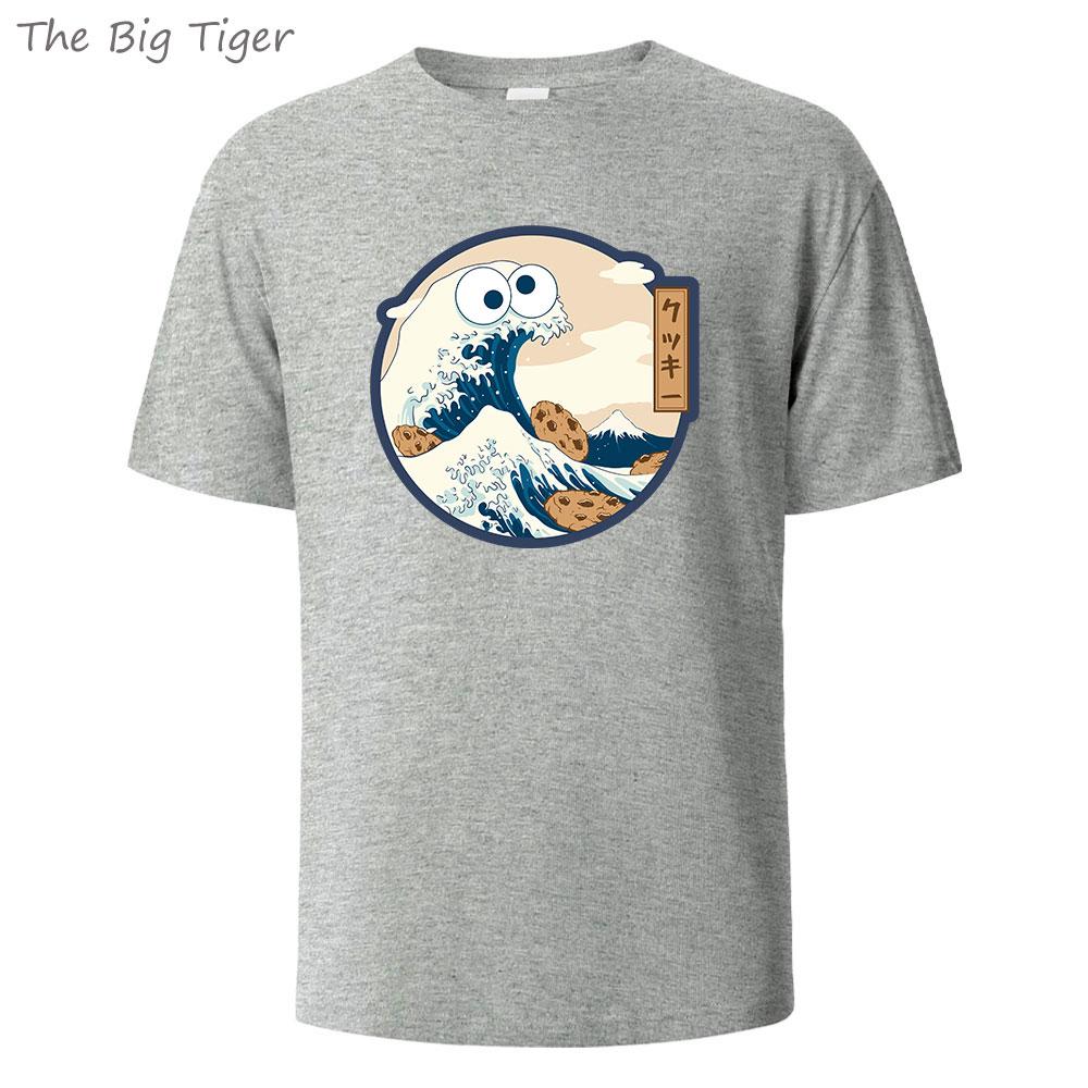 Color Painting Style Breathable Cotton Round Neck Tee Minimalist Design Lightweight Fabric Unisex Basic T Shirt Men's T-shirt