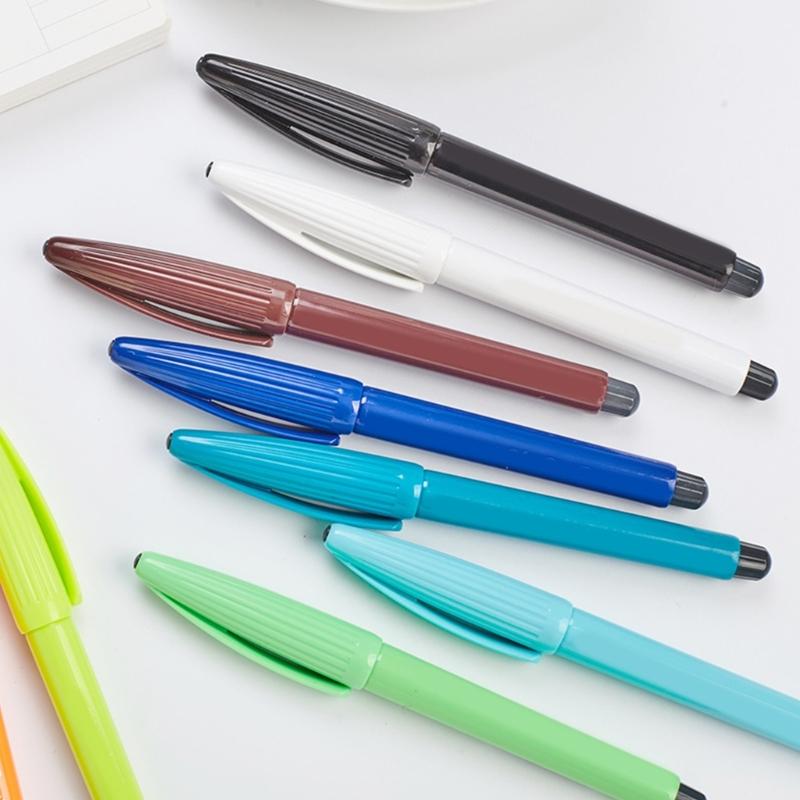 12 Pcs 0.4mm Felt Tip Pen Brush Pen Marker Pen Watercolour Pen Colouring Pen for Coloring Book Writing Drawing