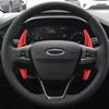 2Pcs/Set ABS Chrome Car Steering Wheel Paddle Extension Shifters Shift Sticker for Ford Focus 4 MK4