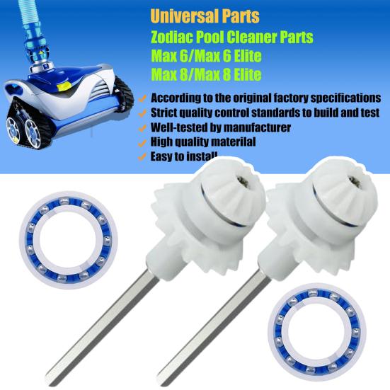 1 Pair Swimming Pool Cleaner Drive Shaft Assembly for Zodiac MX6 MX8 MX6EL Tune-up Kit Replacement Parts with R0525100
