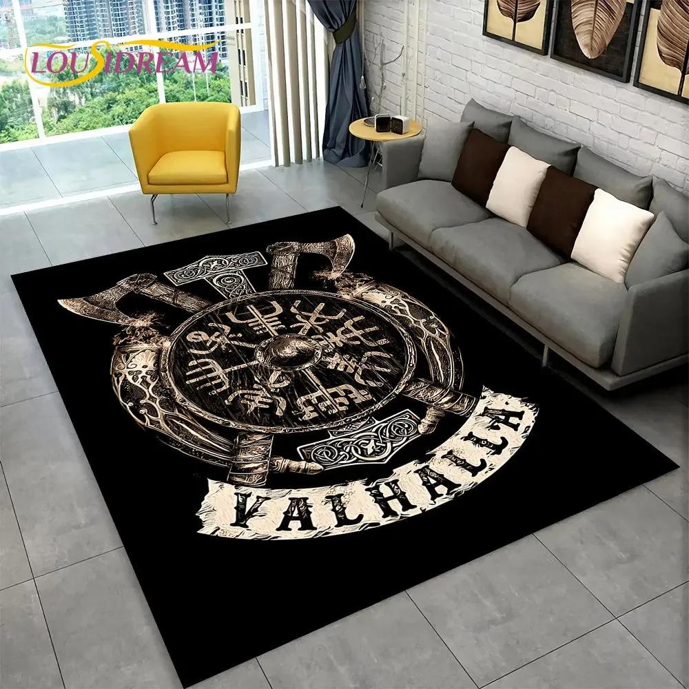 Tappeto con motivo mitologia norrena vichinga Yggdrasill e albero della vita, per soggiorno, camera da letto, divano, zerbino, antiscivolo.