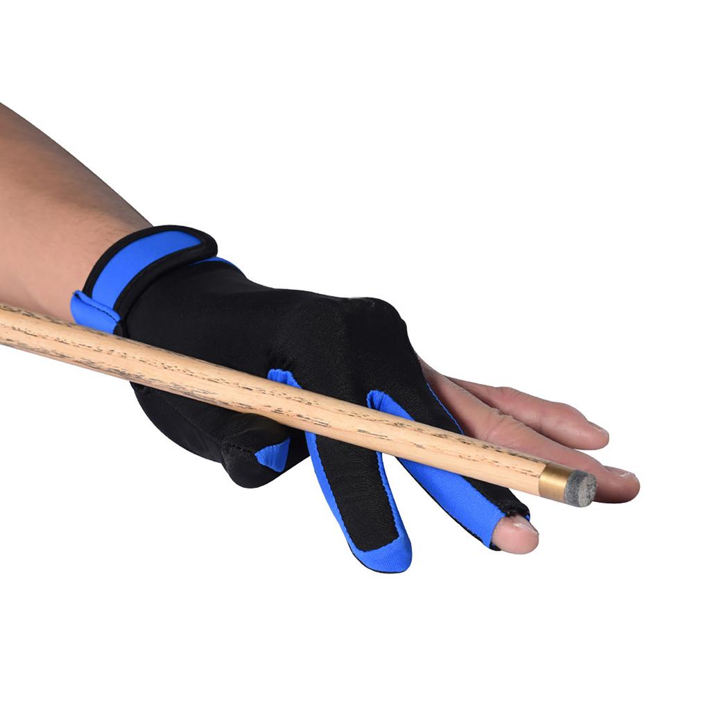 Billardhandschuh Rutschfest Atmungsaktiv Queue Sport Handschuh 3 Finger Super Elastischer Sporthandschuh Passend für Linke oder Rechte Hand