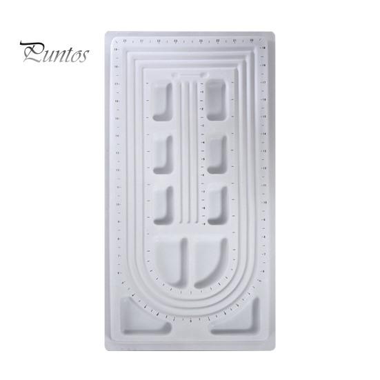 Non-slip Beading Board Bead Design DIY Jewelry Making Tray Flocked Organizer Tool for Necklace And Bracelet Beads Sorting Stringing Multi-groove