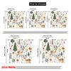2pcs,2D Plane Printing Print Curtains Cute Woodland Animals Forest Seamless Durable 100% Polyester Fabric (without Rod)