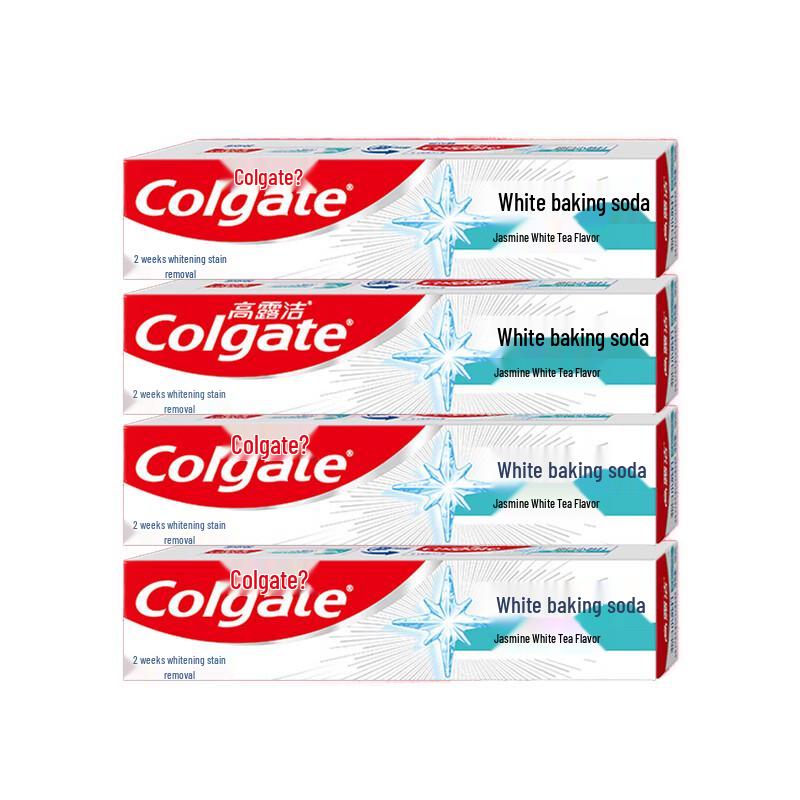 Colgate Power White Baking Soda Toothpaste, Jasmine White Tea, 4x120g