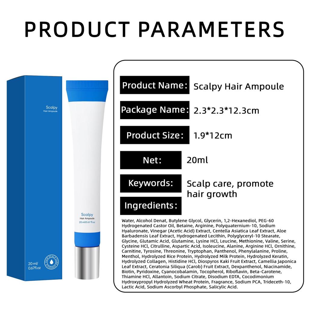 Mint Toothpaste Oil Hair Serum Care Prevent Hair Breakage Hair Growth Prevent Hair Loss Hair Care Nourish Scalp Serum 20ml