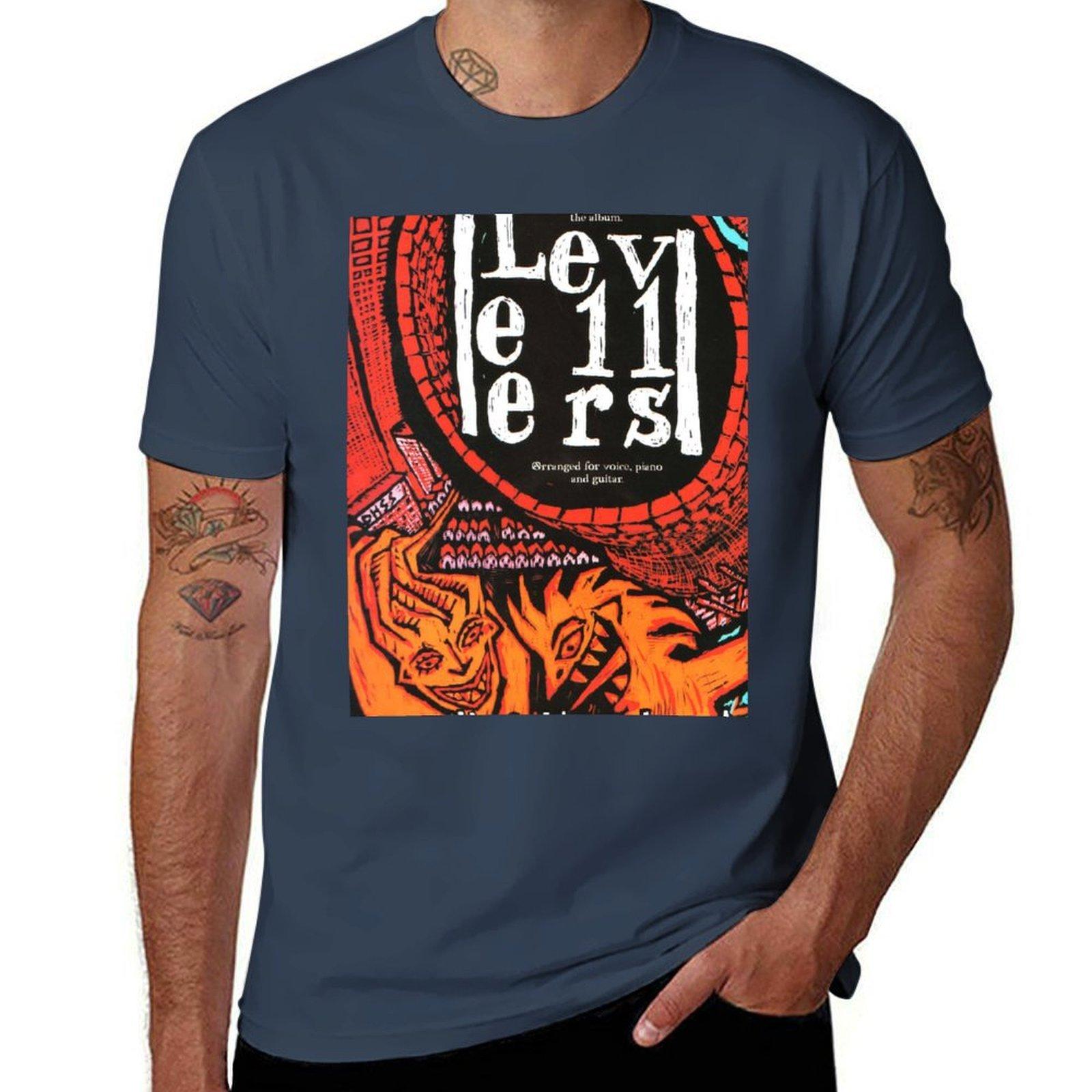 

levellers музыкальный тур 2021 sukardi Футболка мужские футболки графические футболки хлопок 100% футболка для мужчины Футболка S