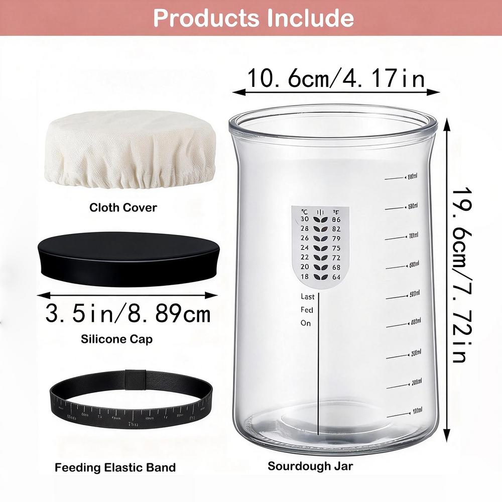 Sourdough Bread Starter Kit Sourdough Starter Transparent Perfect Sealing Jar For Petri Dishes Improve Baking Effect Of Bread