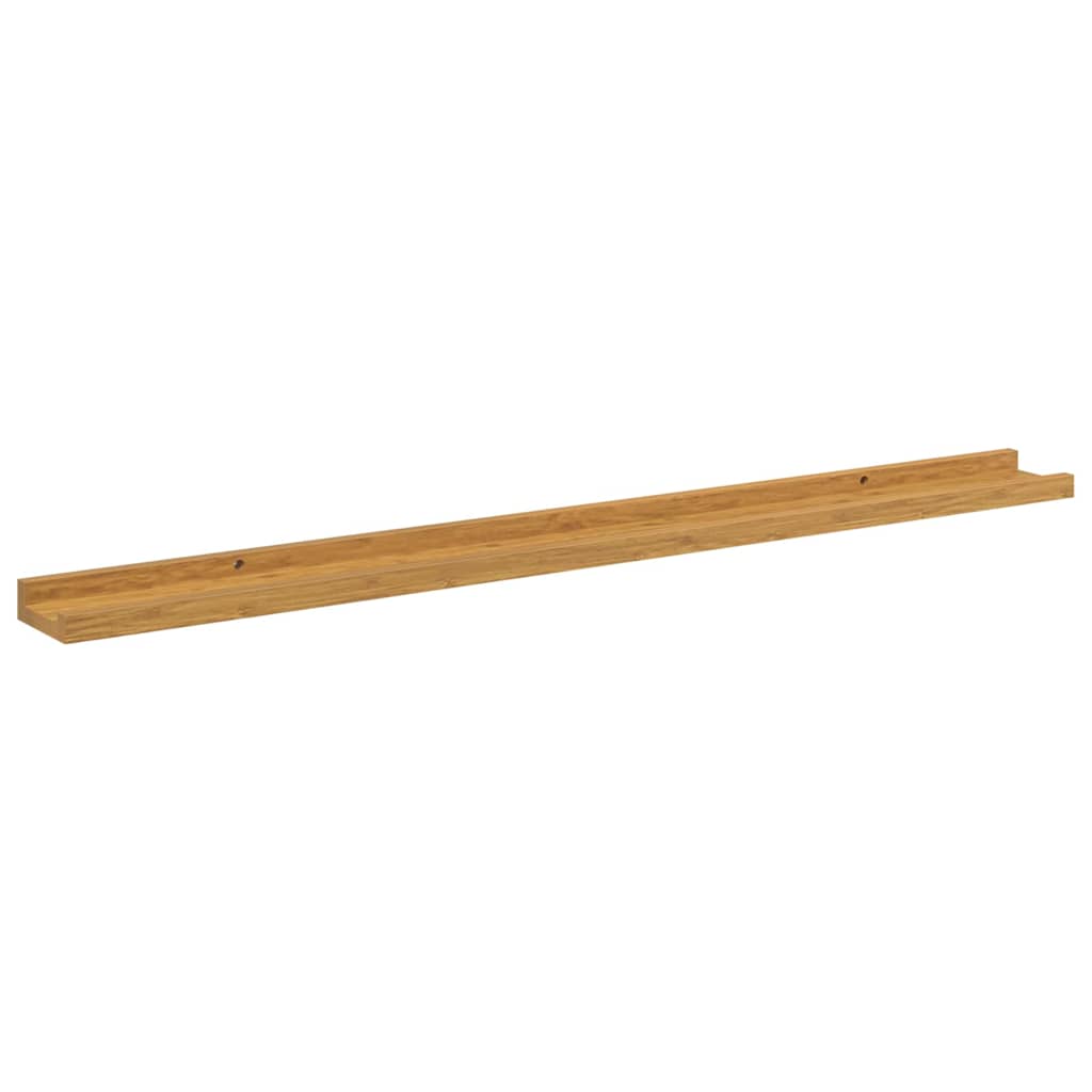 Wall Shelf with Shelf 4 pcs Beige 100 x 9 x 3 cm Wood Based Material