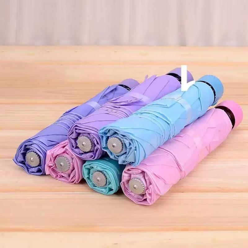 1pcs Creative Three-fold solid Umbrella Folding Hand Open Seven Bone Umbrella Cheap Gift Kids Umbrella Paraguas Mujer Sombrillas