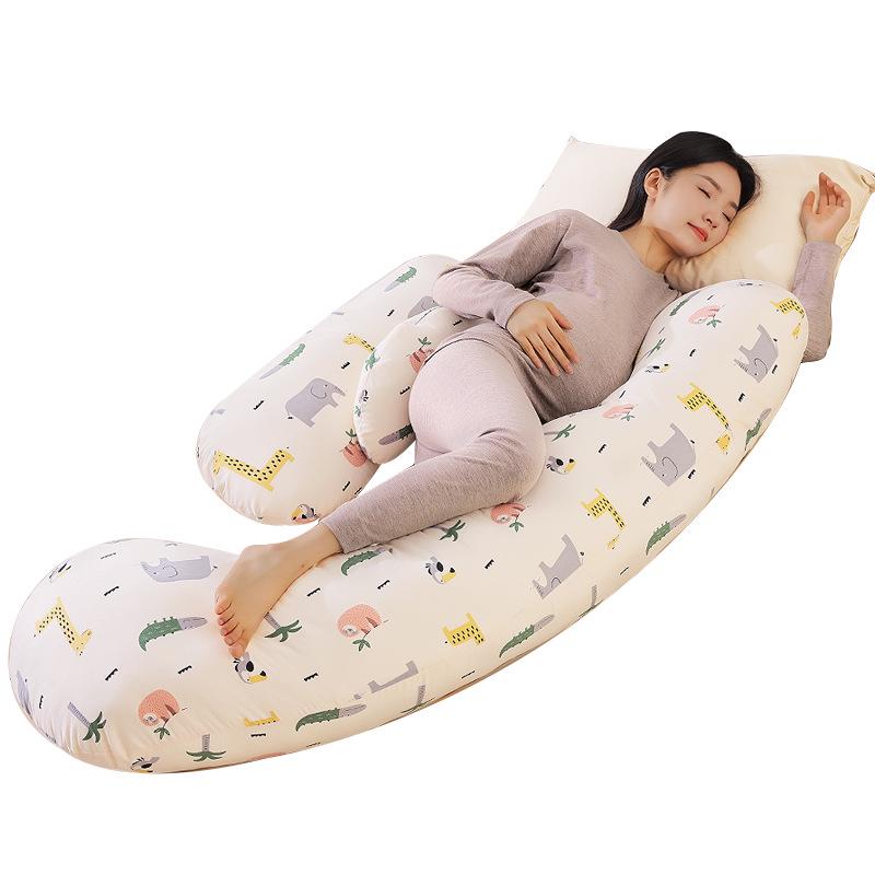 U-Shaped Multifunctional Pregnancy Pillow for Back and Belly Support