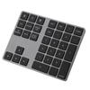 Black 34 Keys Mini Numpad Wireless Bluetooth Numeric Keypad For Apple PC