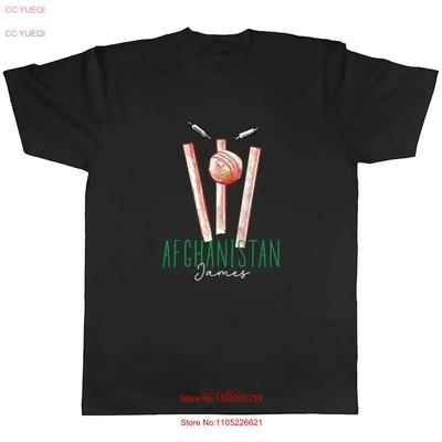 Personalised Afghanistan Cricket Unisexs T Shirt Retro Ball Wicket Stumps Fans Vintage Slightly Stylish Breathable Vintage