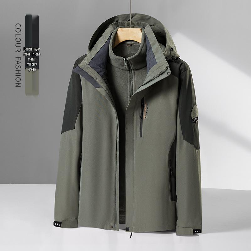 

Ветрозащитная куртка 3-в-1 с флисовой подкладкой для мужчин и женщин HJCAMEL, идеально подходит для путешествий по Тибету и катания на лыжах XXXL