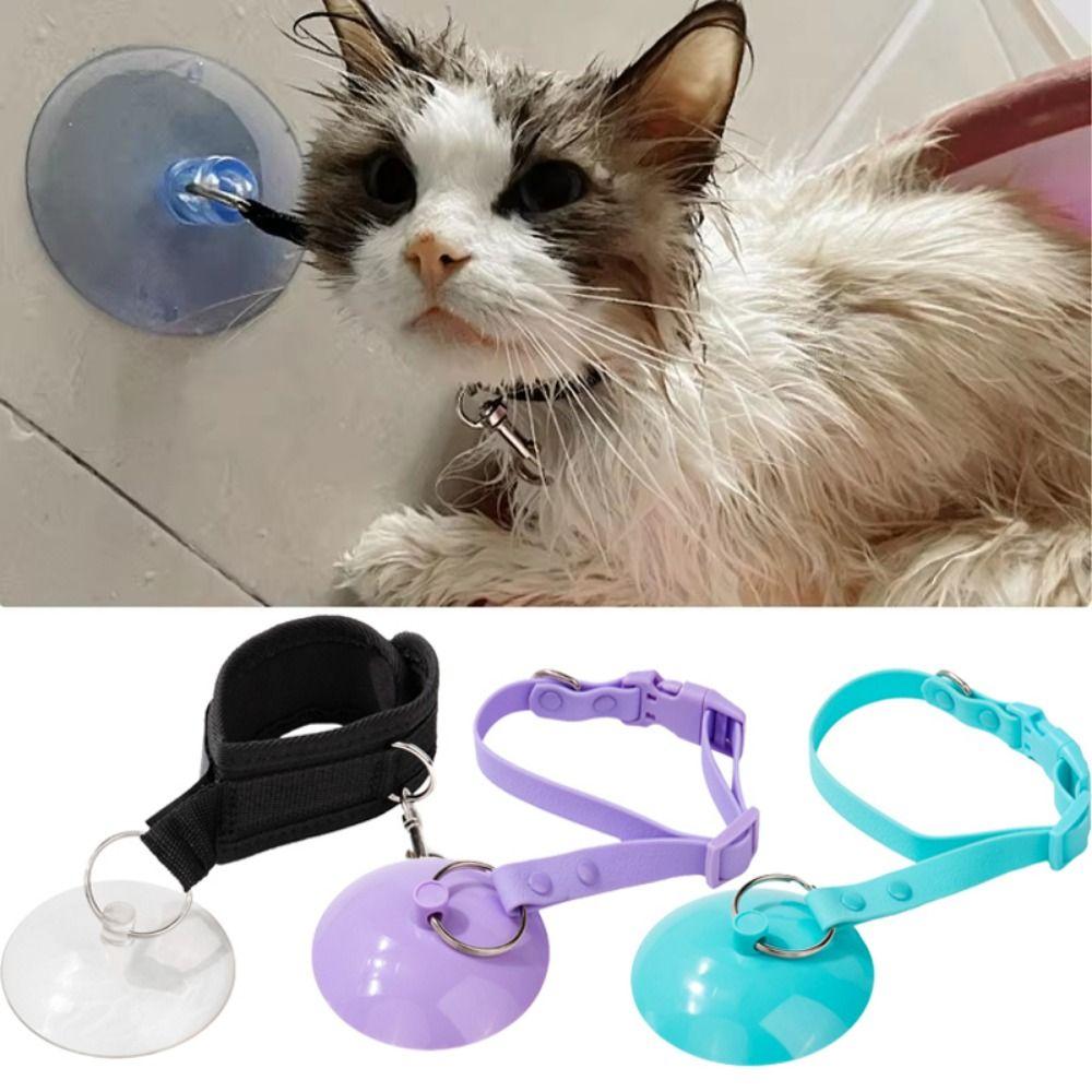 Portable Dog Bathing Fixer Adjustable Cat Restraint Straps Durable Cat Grooming Collar  Home