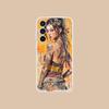 Retro Tattoo Girl Mobile Phone Case for Samsung Galaxy S25 S24 S23 S22 S21Plus FE Ultra Clear Colorful Cover Pretty Smartphone