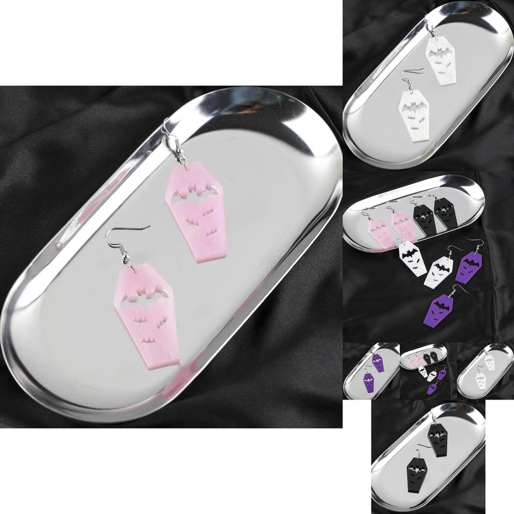 Fashionable Bat Pendant Earrings For Women In Trendy Multicolor Designs