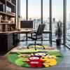 Teletubbies Printed Round Rug Carpet Chair Rug Area Rug Entryway Doormats,for Office Chair Living Room Bedroom Kitchen Room.