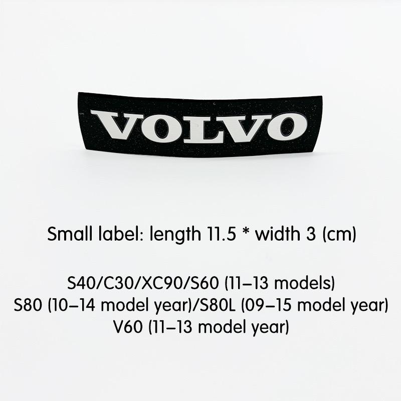 Car front grille logo/blue and black letter badge/steering wheel sticker for Volvo V50 S60L XC60 S40 XC90 V60 S80 V90 V70 V6 T6