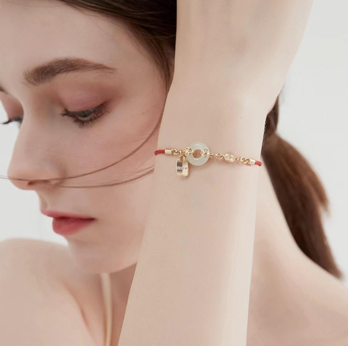 Dragon Year 2024 Women s Fortune & Wealth Ping An Kou Bracelet – Niche, Exquisite, Light Luxury, Peace & Joy Hand Rope мира