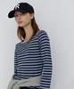 ROIROI Striped Long Sleeve T-Shirt - Navy