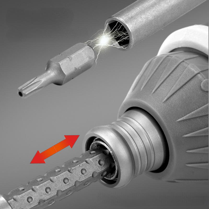 Verstellbares Ratschenschraubendreher-Set mit einziehbarem Kopf, multifunktionales Haushaltswerkzeug-Set für Heimwerker-Reparaturen.