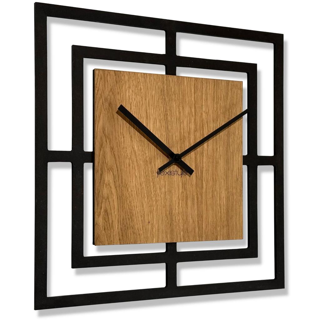 Harmonic Wall Clock 40cm Black Wooden