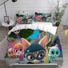 Super Kitties Kittydale Bedding Set Cartoon Cat Bed Supplies Set Children Duvet Cover Bed Comforter Set Bedding Birthday Gifts
