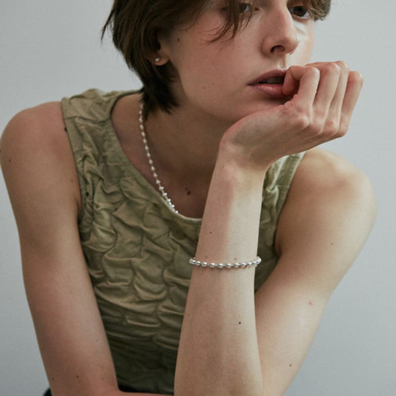 green [925 silver] Eight.silver.92 / large rope bracelet