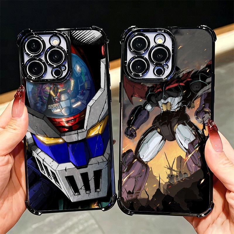 M-Mazinger Z Anime Plating Phone Case For Xiaomi Poco X5 X6 X7 X8 Pro Max F8 Ultra F7 M8 M7 M5S Redmi 15C 15 14C 13C 13 X3 12C F