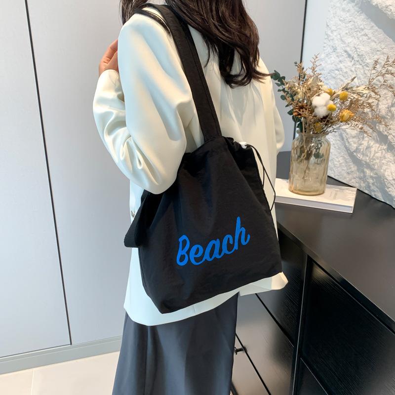 Canvas Bag New Large Capacity Women's Ins Shoulder Bag Tote Bag Korean Style Fresh Casual Lazy Bag
