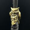 Brass Owl Skull Head White Edc Knife Beads Diy Paracord Bracelet Accessories Outdoor Tool Survival Umbrella Rope Lanyard Pendant