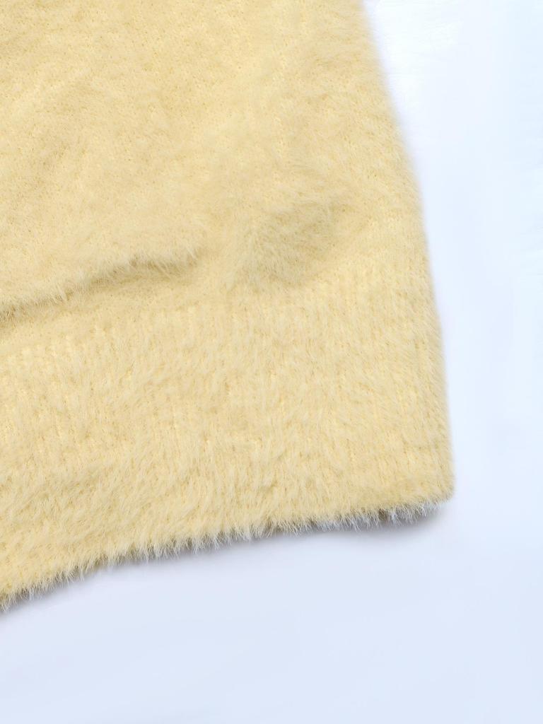 Light Yellow Knit Cardigan Sweater - Fresh & Sweet Autumn 2026