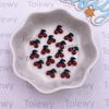 100pcs Resin Cute Colorful Mini Red Cherry Art Nail Flatback Stone Applique DIY Fruit Scrapbook Decor Jewelry Accessories Crafts