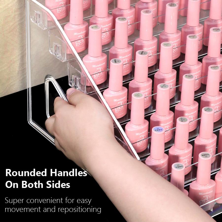 7 Layers Acrylic Nail Polish Display Rack Transparent Makeup Organizer Gel Polish Stand for Beauty Salons & Home Use