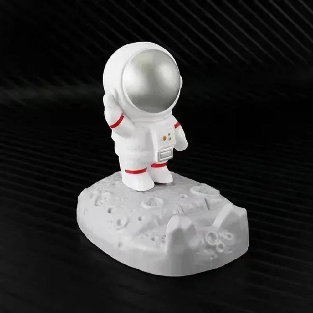 Astronaut Themed Universal Mobile Phone Stand Flat Bed Decoration Frame Creative Lazy Stand for Car Decoration
