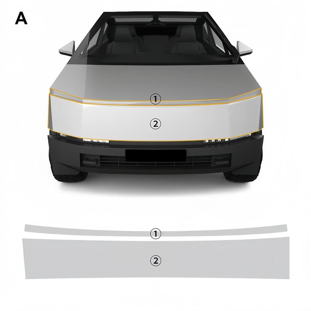 Tesla Cybertruck TPU Protective Film: Full Car Paint Mask Cover