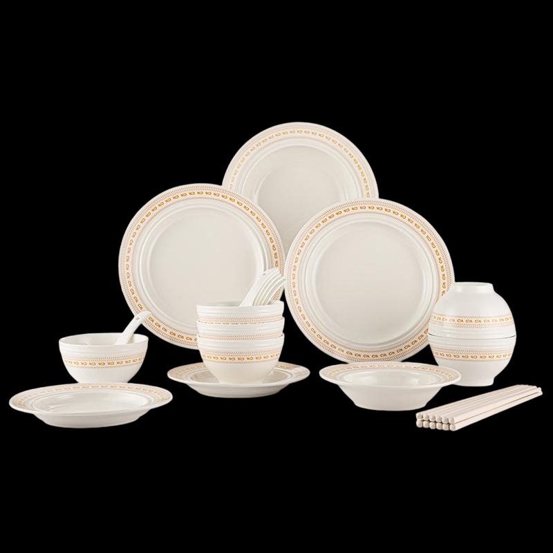 Weidou Wheat Field 24-Piece Ceramic Tableware Set