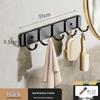Punch-Free Space Aluminum Wall-Mounted Coat and Hat Hook Hanger for Bathroom