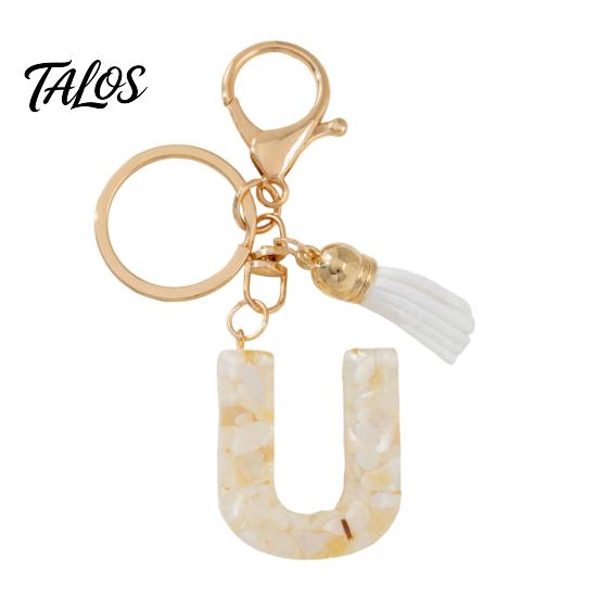 Lightweight Keychain Pendant, Letter A-Z Charm with Tassel, Alphabet Car Decoration Initial Metal Keyring for Handbag Backpack Bag Pendant Accessory