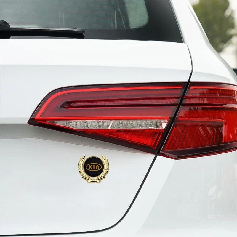 Car Fender Side Emblem Sticker Window Rear Trunk 3D Metal Badge for KIA K3 RIO Sportage Sorento Optima Oprius K5 Forte Ceed Soul Xwgln00